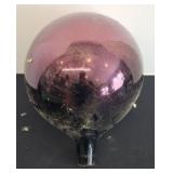VINTAGE HAND BLOWN GAZING BALL (PURPLE)
