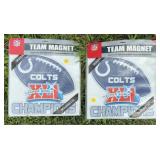 (2) LARGE COLTS SUPER BOWL MAGNETS