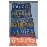 1960s VINTAGE INDIANA LICENSE PLATES