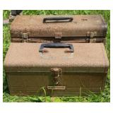 (2) METAL TOOL BOXES W/ CONTENTS