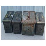 (4) ARMY AMMO CONTAINERS