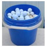 BUCKET OF GOLF BALLS