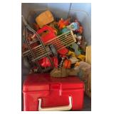 TOTE OF MISC TOYS & MORE
