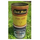 WINTERLEIN & STARK-WETZEL LARD CANS