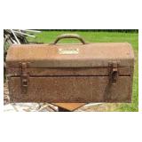 LARGE METAL TOOL BOX W/ ASSTD TOOLS
