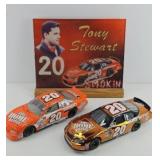 (2) TONY STEWART NASCAR CARS & PLAQUE