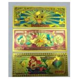 (3) DISNEY GOLD FOIL FANTASY BILLS