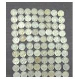 (80) MERCURY SILVER DIMES