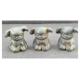 (3) GRISWOLD PUPS MARKED CAST IRON