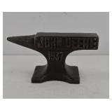 JOHN DEERE CAST IRON ANVIL PAPERWEIGHT