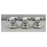 (3) GRISWOLD PUPS MARKED CAST IRON
