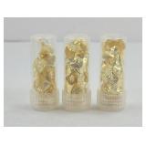 (3) VIALS OF GOLD SHAVINGS