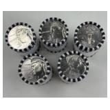 (5) ROLLS OF ENDURING LIBERTY HALF DOLLARS
