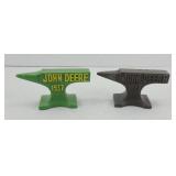 JOHN DEERE PAPERWEIGHT ANVILS