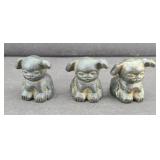 (3) GRISWOLD PUPS MARKED CAST IRON