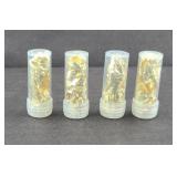 (4) VIALS OF GOLD SHAVINGS