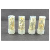 (4) GOLD SHAVING VILES