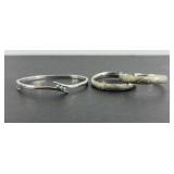 STERLING SILVER HOOP EARRINGS & BRACELET