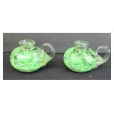 BOB & MAUDE MATCHING PAPERWEIGHT CANDLESTICKS