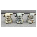 (3) GRISWOLD PUPS MARKED CAST IRON