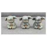 (3) GRISWOLD PUPS MARKED CAST IRON