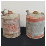 (2) GALVANIZED KEROSENE CANS