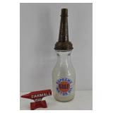 FARMALL ANVIL PAPERWEIGHT & GULF OIL BOTTLE