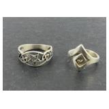 (2) STERLING RINGS