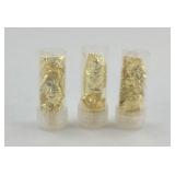 (3) VIALS OF GOLD SHAVINGS