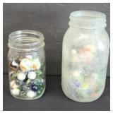 (2) JARS OF MARBLES