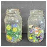 (2) JARS OF MARBLES