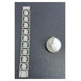 STERLING SILVER BRACELET & PIN