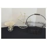(2) METAL PLANTERS