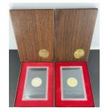 (2) EISENHOWER PROOF SILVER DOLLARS