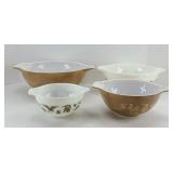 PYREX MIXING BOWL SET EARLY AMERICAN PATTERN