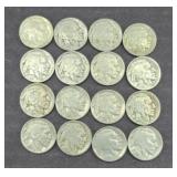 (16) BUFFALO NICKELS