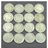 (16) BUFFALO NICKELS