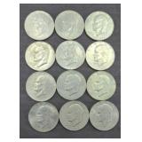 (12) EISENHOWER DOLLARS