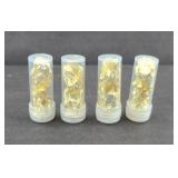 (4) VIALS OF GOLD SHAVINGS