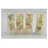 (4) VIALS OF GOLD SHAVINGS