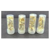 (4) VIALS OF GOLD SHAVINGS