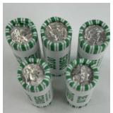 (5) ROLLS OF EMERGING LIBERTY DIMES (250) COINS