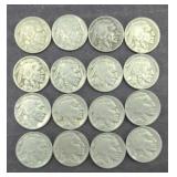 (16) BUFFALO NICKELS