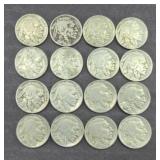 (16) BUFFALO NICKELS