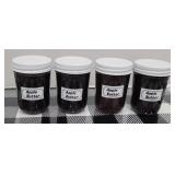 (4) JARS OF APPLE BUTTER