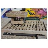 (2) WOOD RISER STANDS