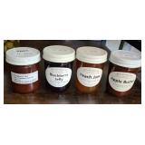 (4) JELLY, JAM & APPLE BUTTER