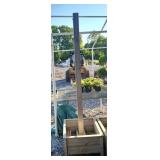 WOOD PLANTER W/ POST ATTACHED