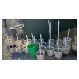 (20) SIGN HOLDERS W/ CONCRETE BASE