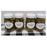 (4) JARS OF PICKLES